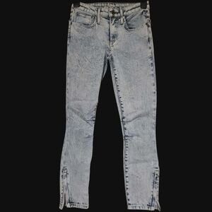 VTG Helmut Lang Y2K Acid Wash with Ankle Zipper & Knee Seam Accents Womens W24